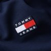 Bluza Tommy Jeans męska granatowa kangurka z kapturem logo